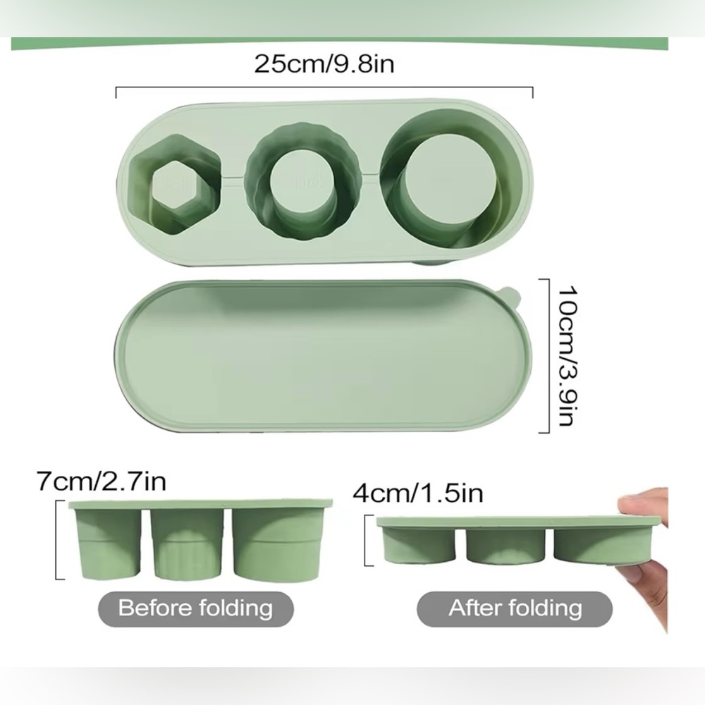 Cylinder Ice Cube Tray Cup Tumbler,Collapsible Reusable Silicone Take 2for $30